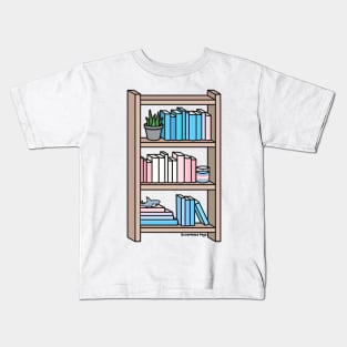 Trans Pride Bookcase Kids T-Shirt